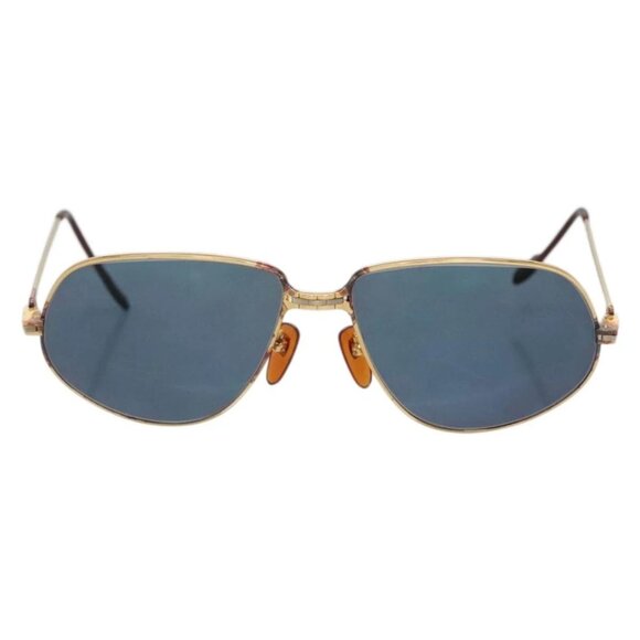 CARTIER Sunglasses Metal Blue Auth am8889 - Picture 2 of 15